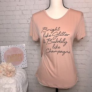 Express semi glitter top